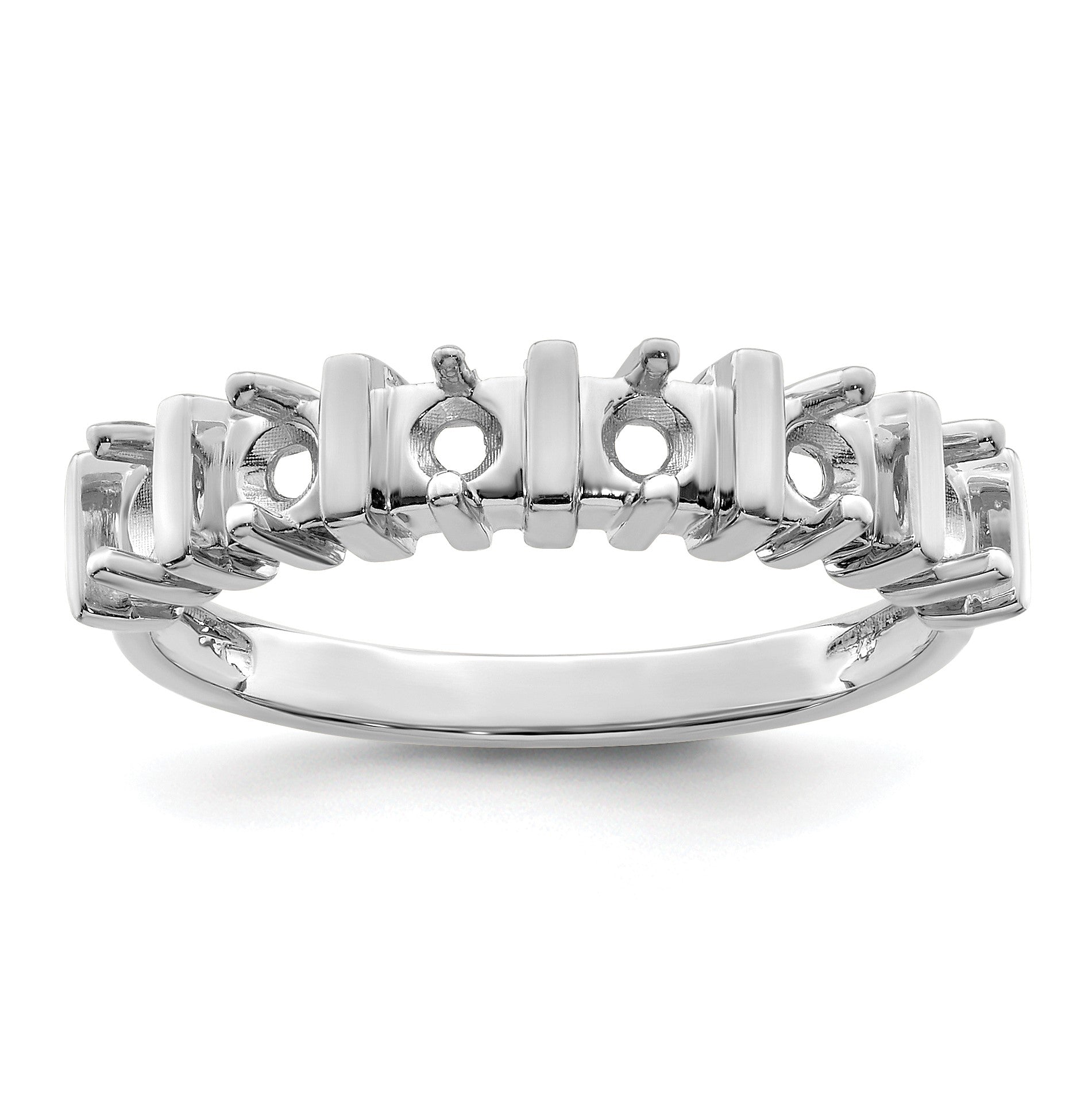 Sterling Silver Rhodium-plated Family Jewelry Mounting