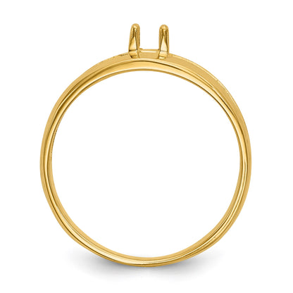 14k Polished 1-Stone Mothers Ring Mounting