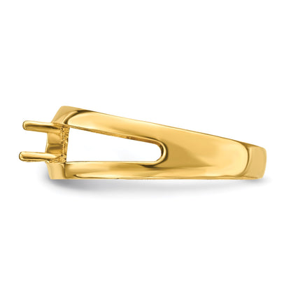 14k Polished 1-Stone Mothers Ring Mounting