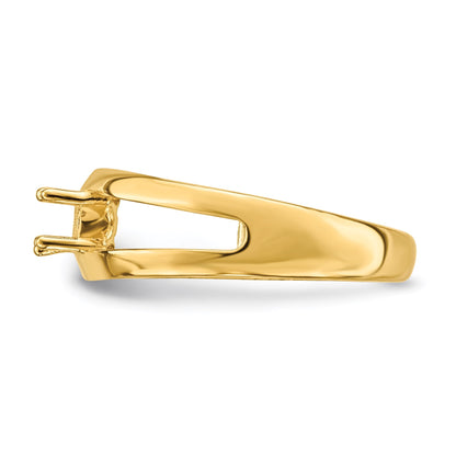 14k Polished 2-Stone Mothers Ring Mounting