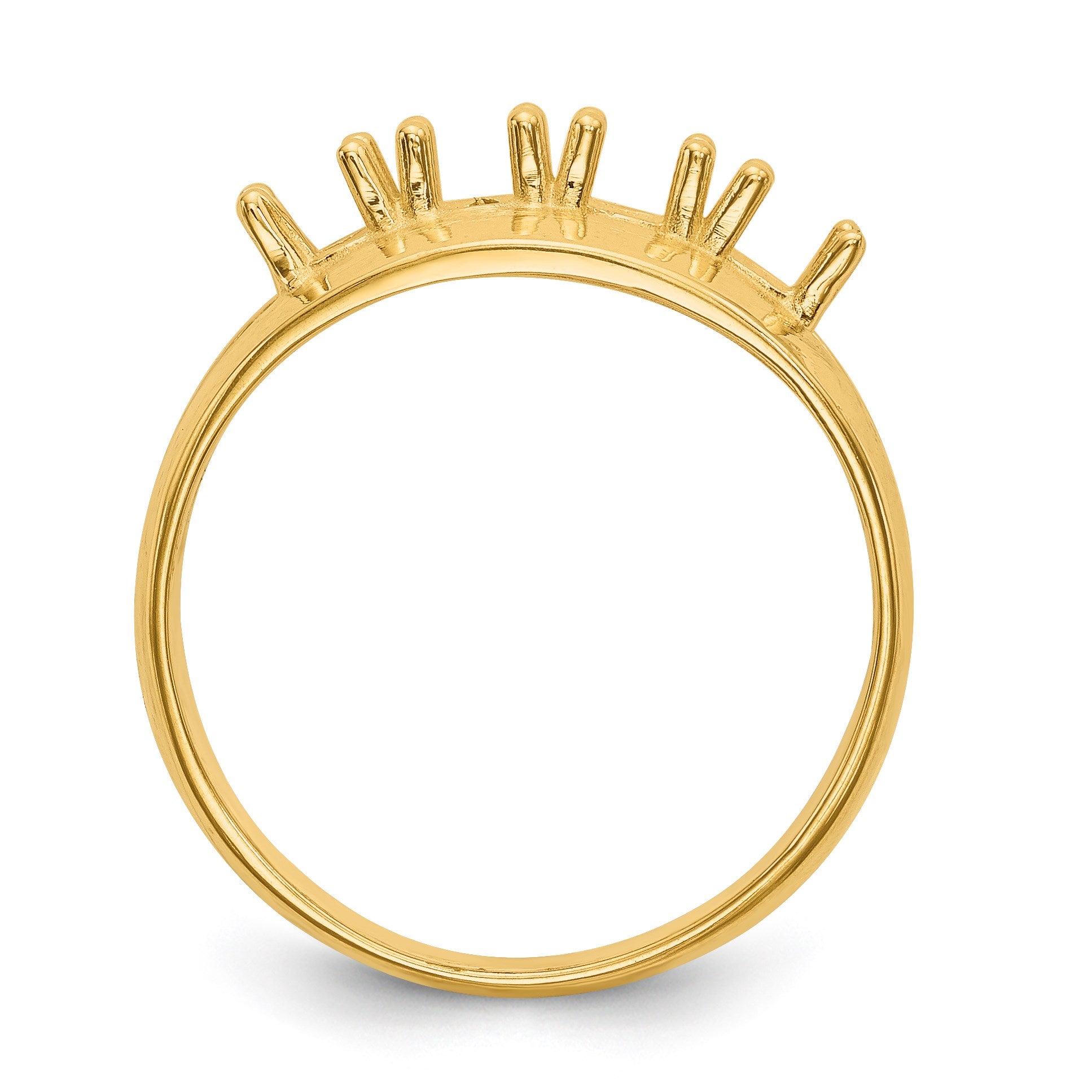 14k Polished 4-Stone Mothers Ring Mounting