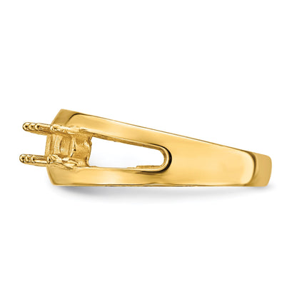 14k Polished 4-Stone Mothers Ring Mounting