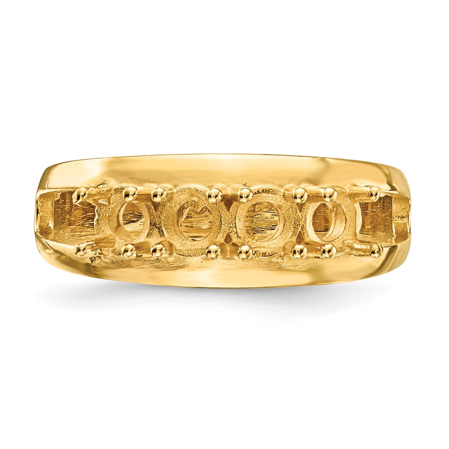 14k Polished 4-Stone Mothers Ring Mounting