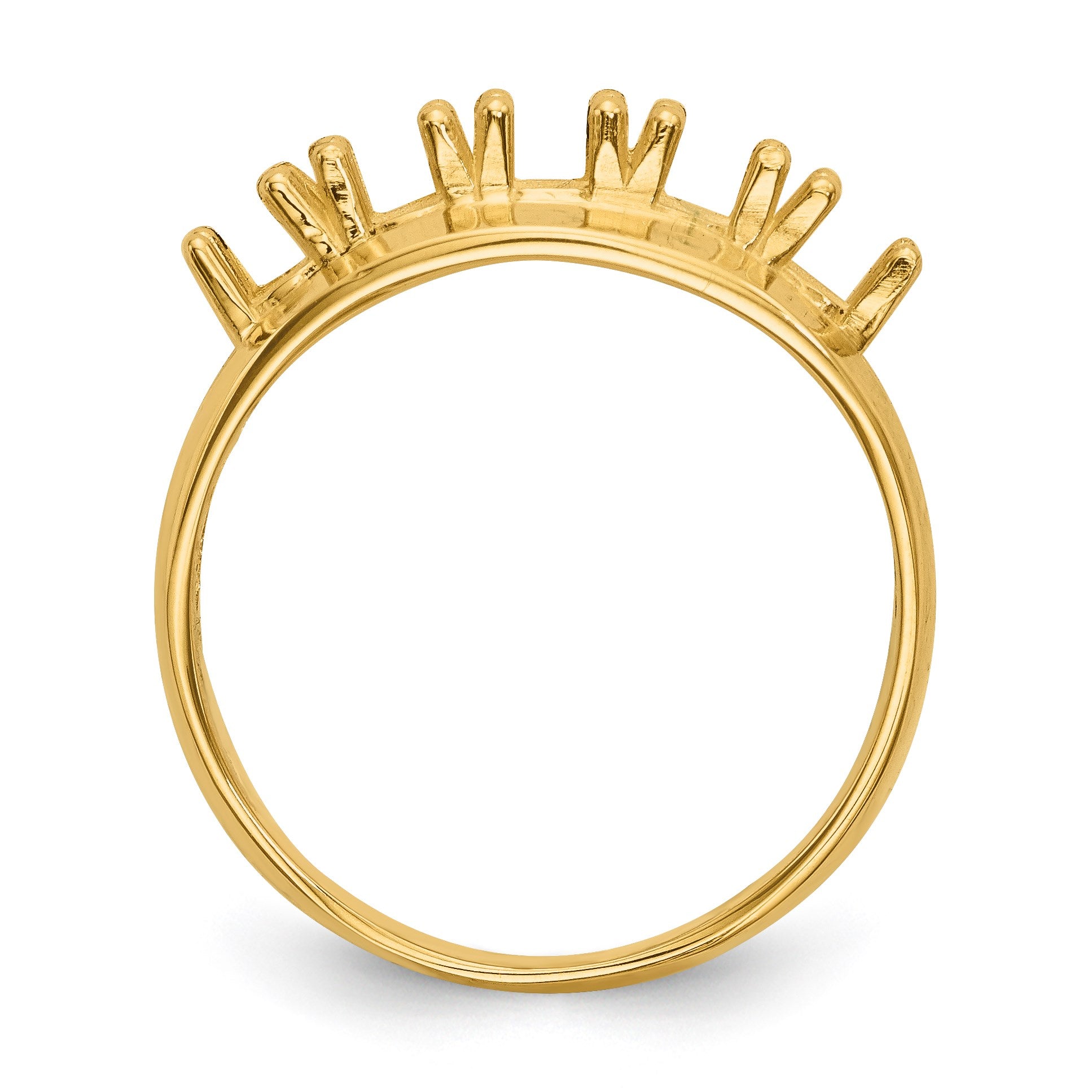 14k Polished 5-Stone Mothers Ring Mounting
