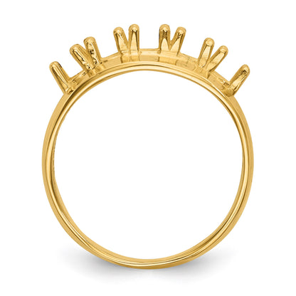 14k Polished 5-Stone Mothers Ring Mounting