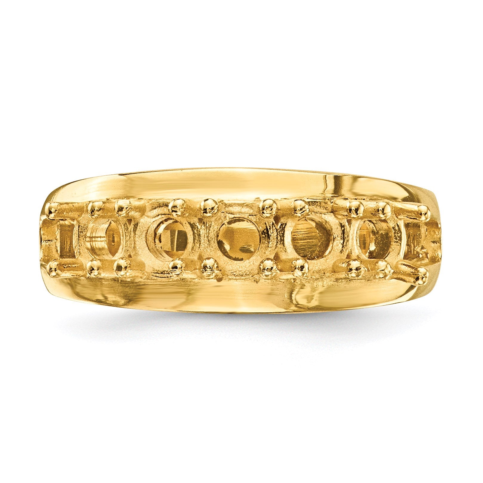 14k Polished 5-Stone Mothers Ring Mounting