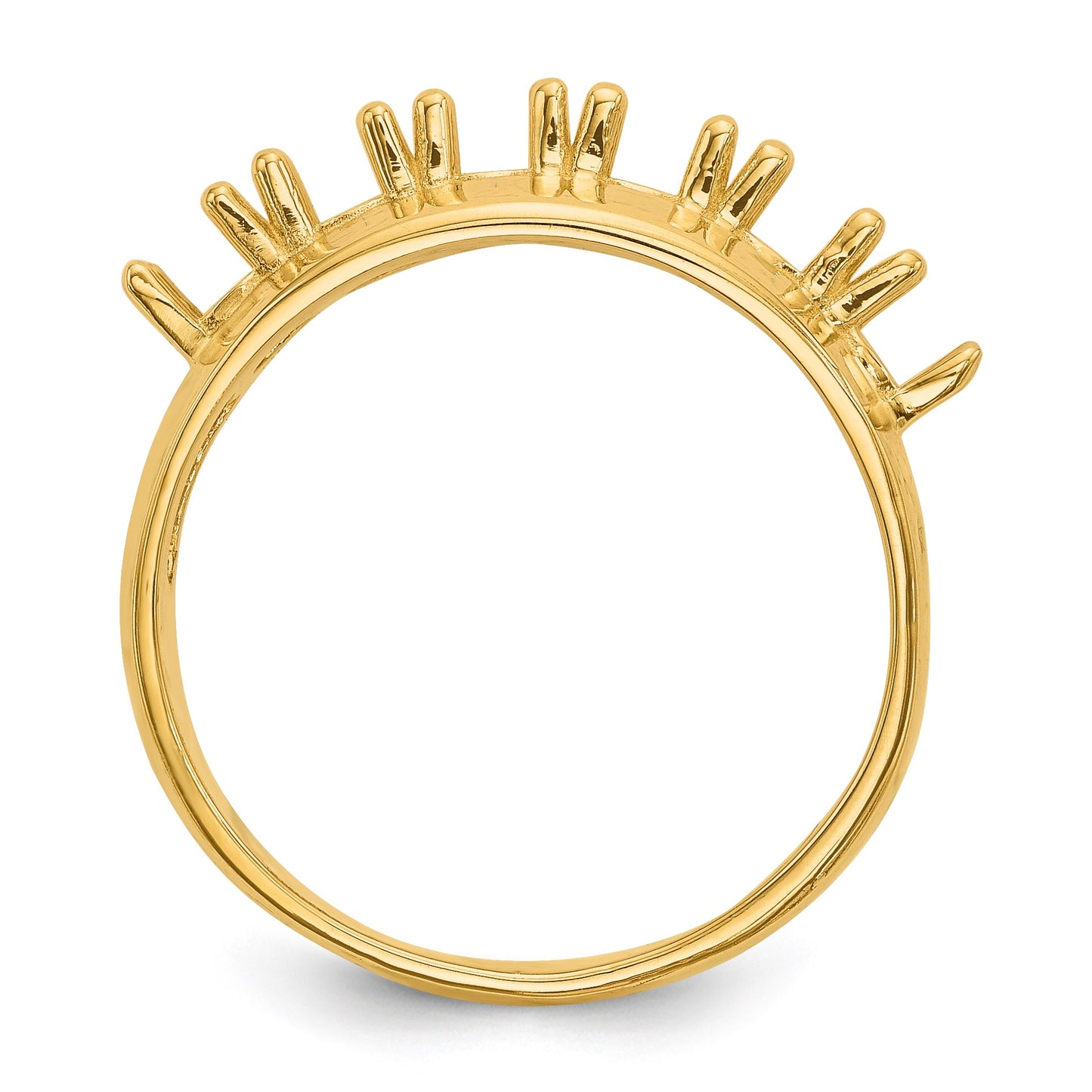 14k Polished 6-Stone Mothers Ring Mounting