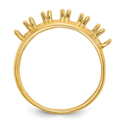 14k Polished 6-Stone Mothers Ring Mounting