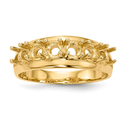 14k Polished 6-Stone Mothers Ring Mounting