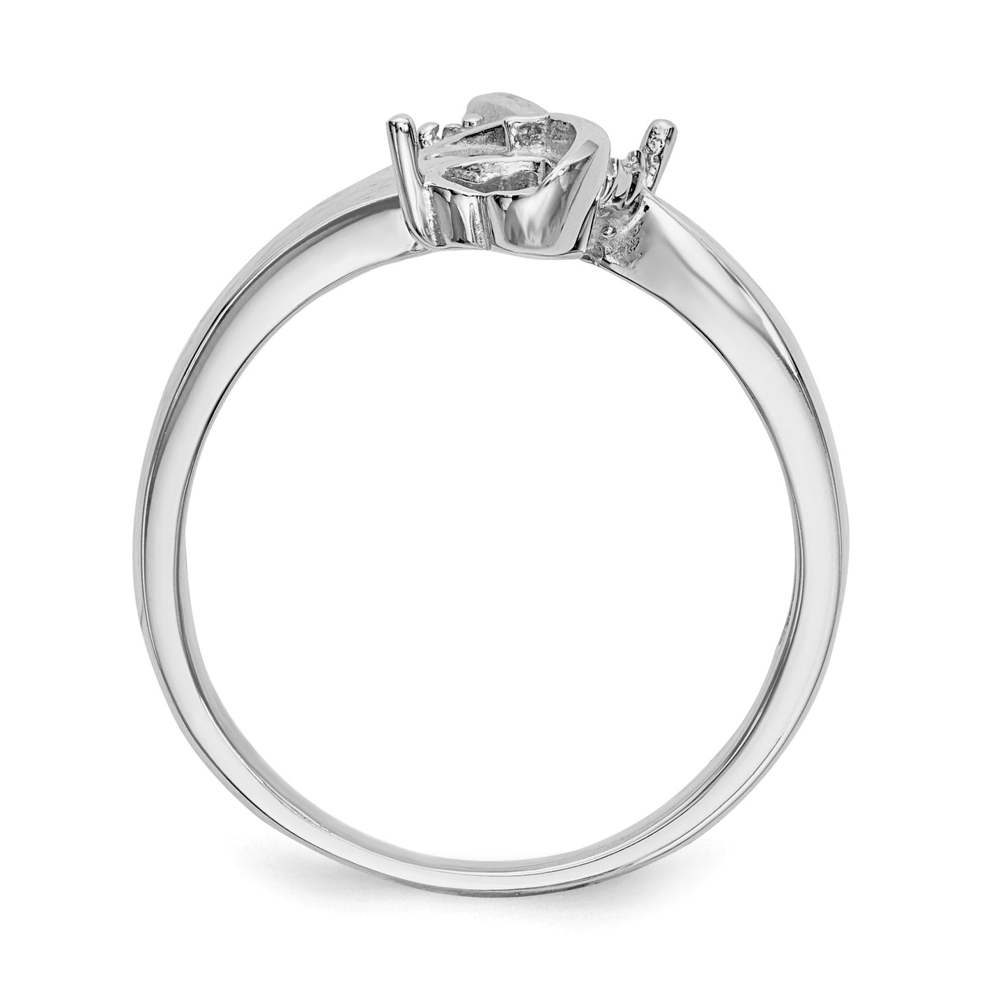14k White Gold Family Jewelry Ring Mounting