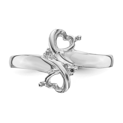 14k White Gold Family Jewelry Ring Mounting