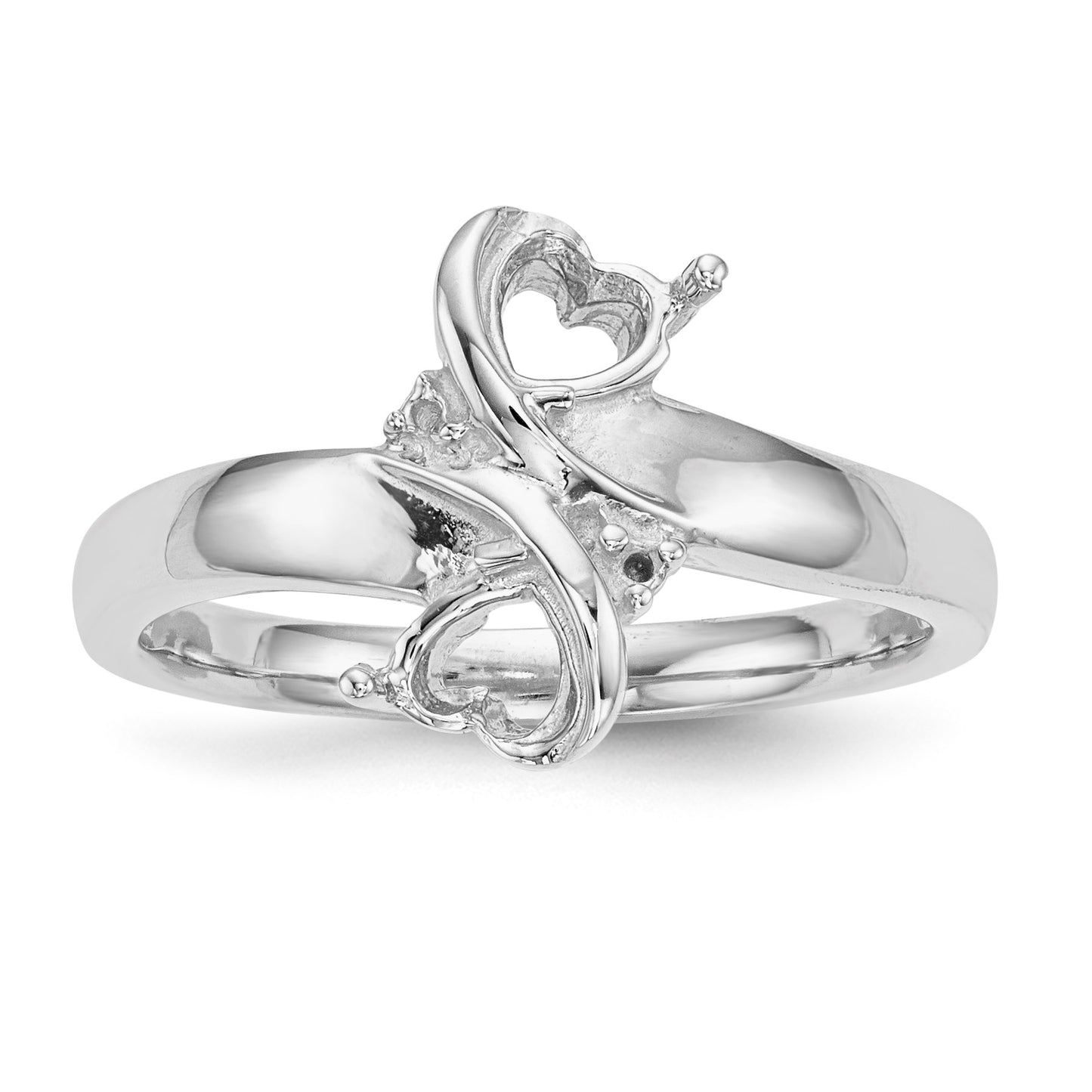 14k White Gold Family Jewelry Ring Mounting