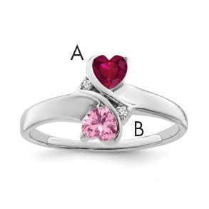 Sterling Silver Rhodium-plated Family Jewelry Mounting