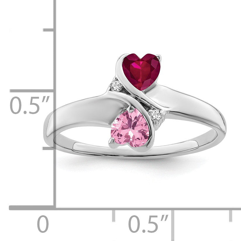 Sterling Silver Rhodium-plated Family Jewelry Mounting