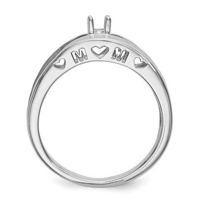 14k White Gold Family Jewelry Ring Mounting