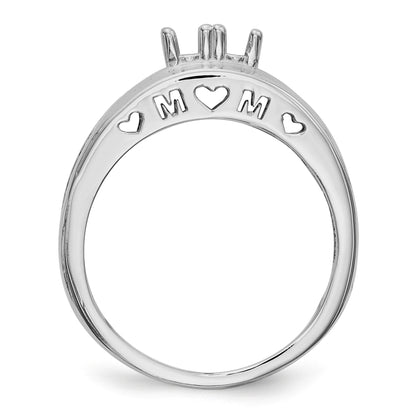 14k White Gold Family Jewelry Ring Mounting