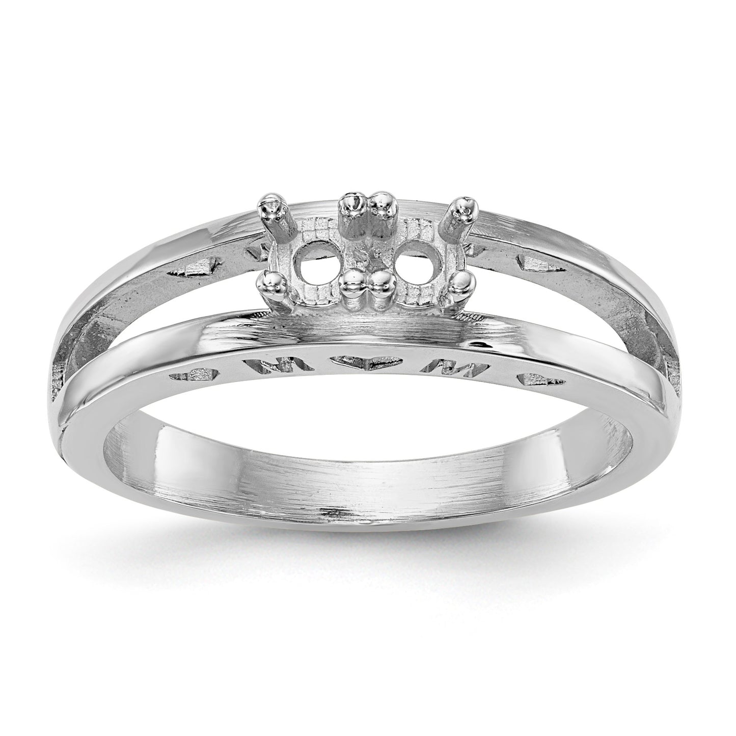 14k White Gold Family Jewelry Ring Mounting