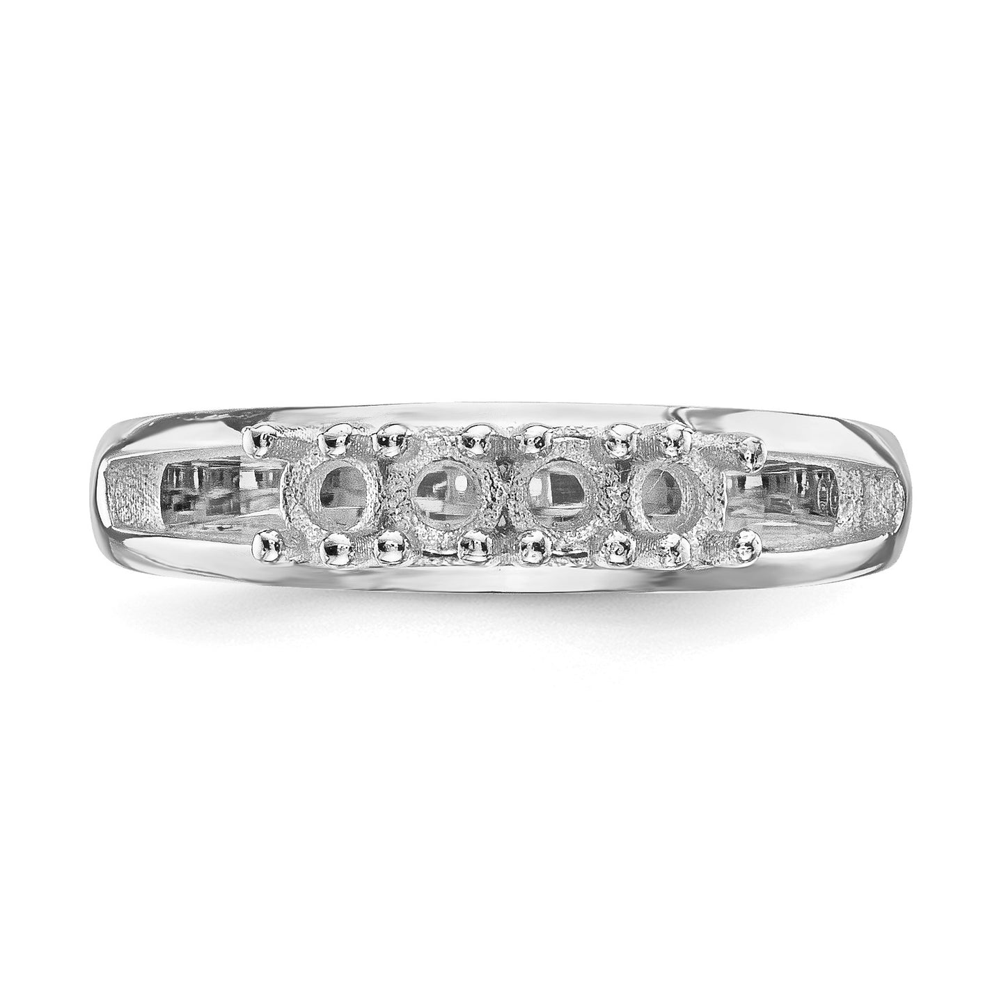 14k White Gold Family Jewelry Ring Mounting