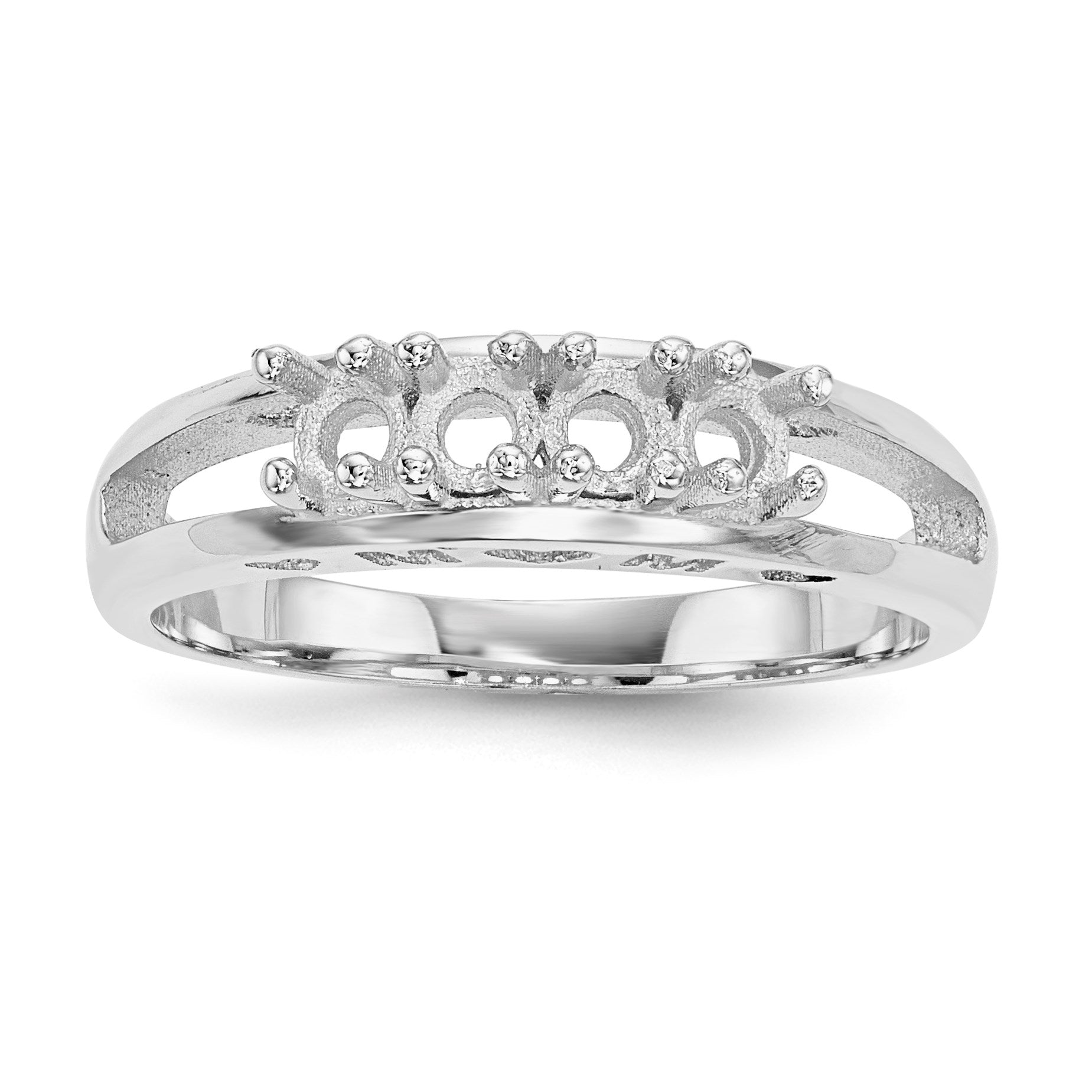 14k White Gold Family Jewelry Ring Mounting