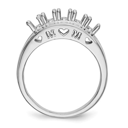 14k White Gold Family Jewelry Ring Mounting