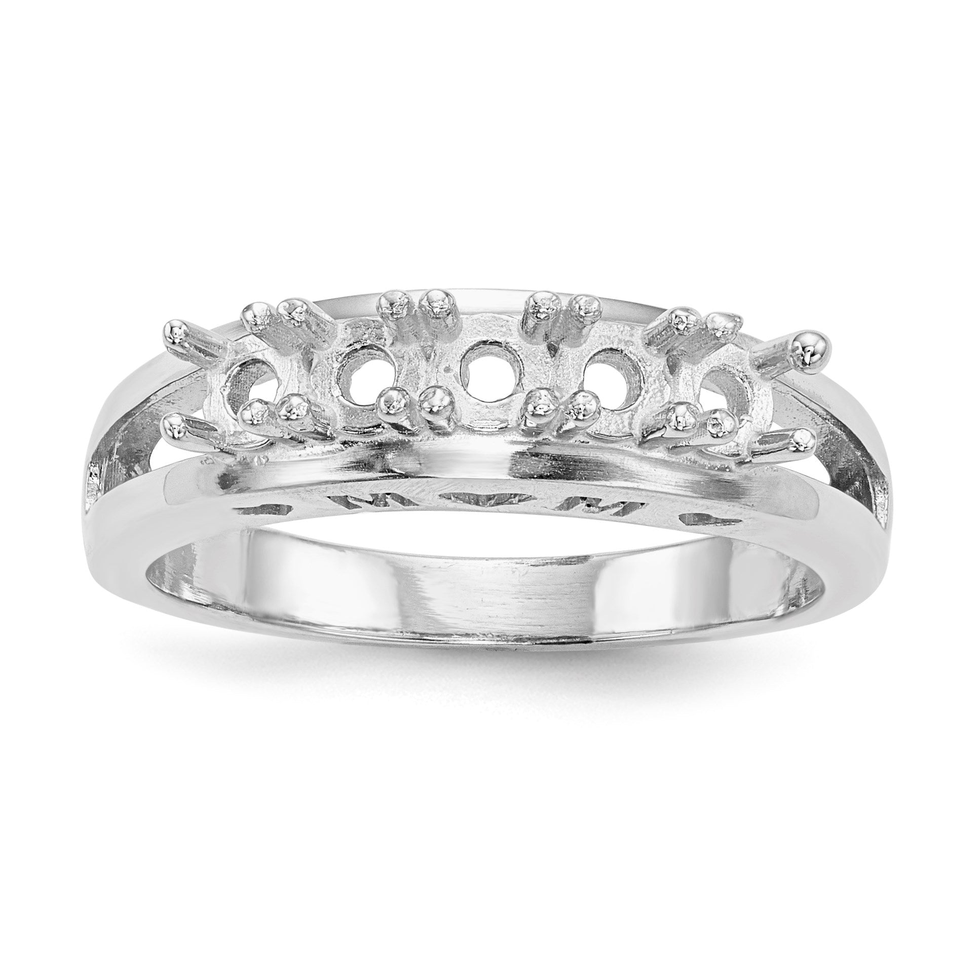 14k White Gold Family Jewelry Ring Mounting