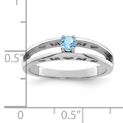 Sterling Silver Rhodium-plated Family Jewelry Mounting