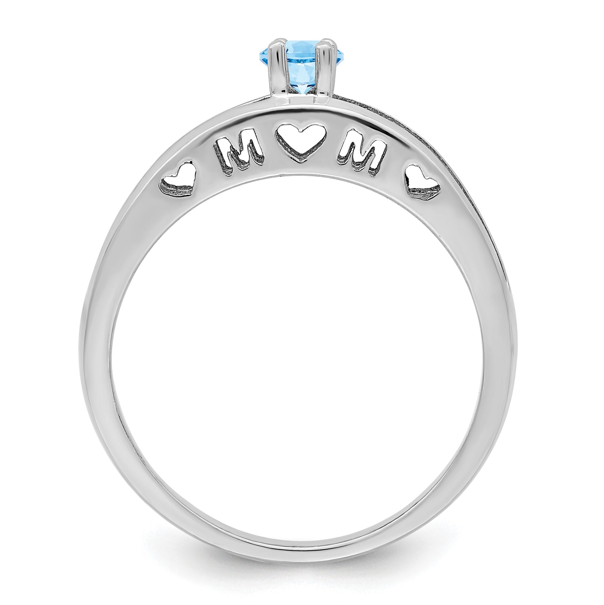 Sterling Silver Rhodium-plated Family Jewelry Mounting