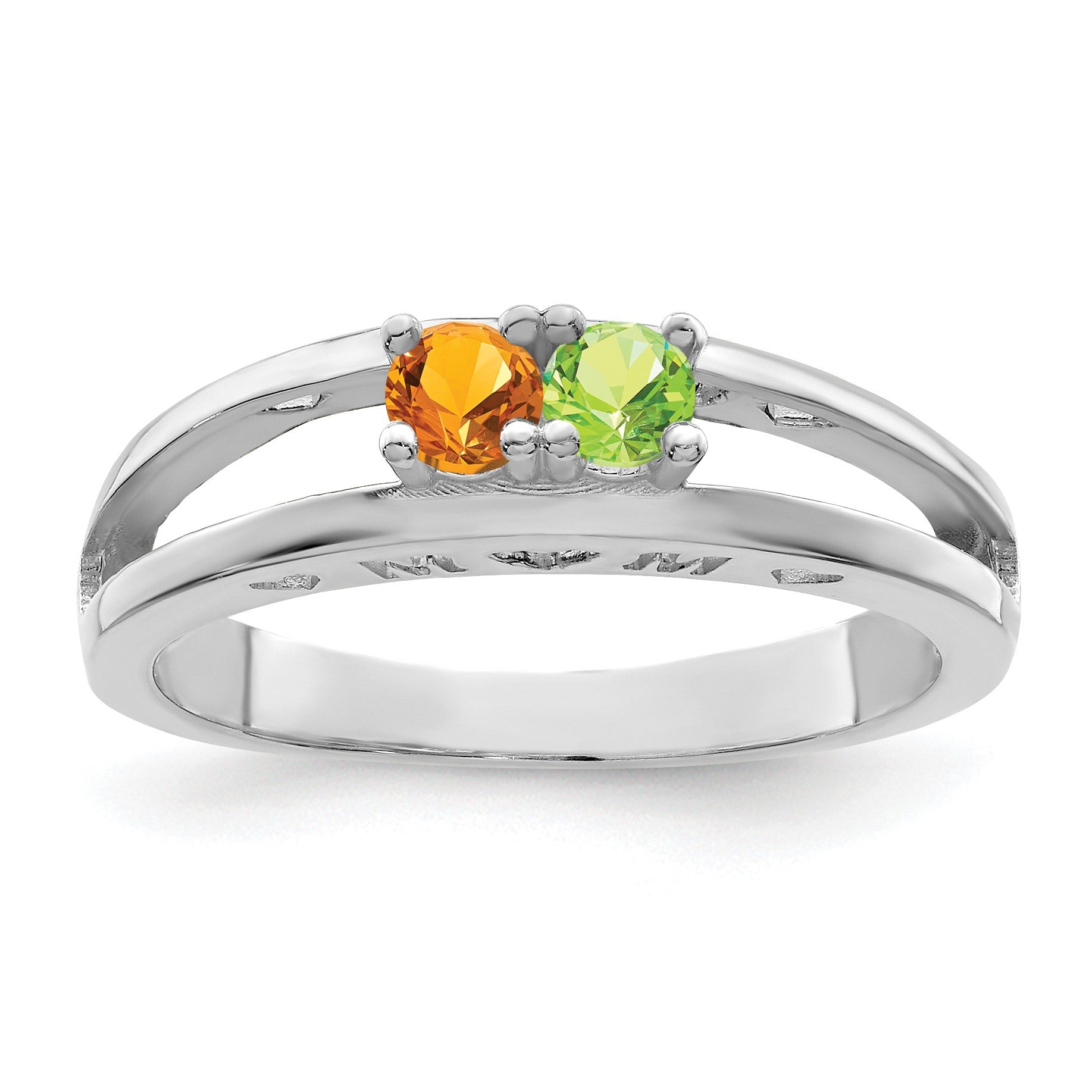 14k White Gold Family Jewelry Ring Mounting