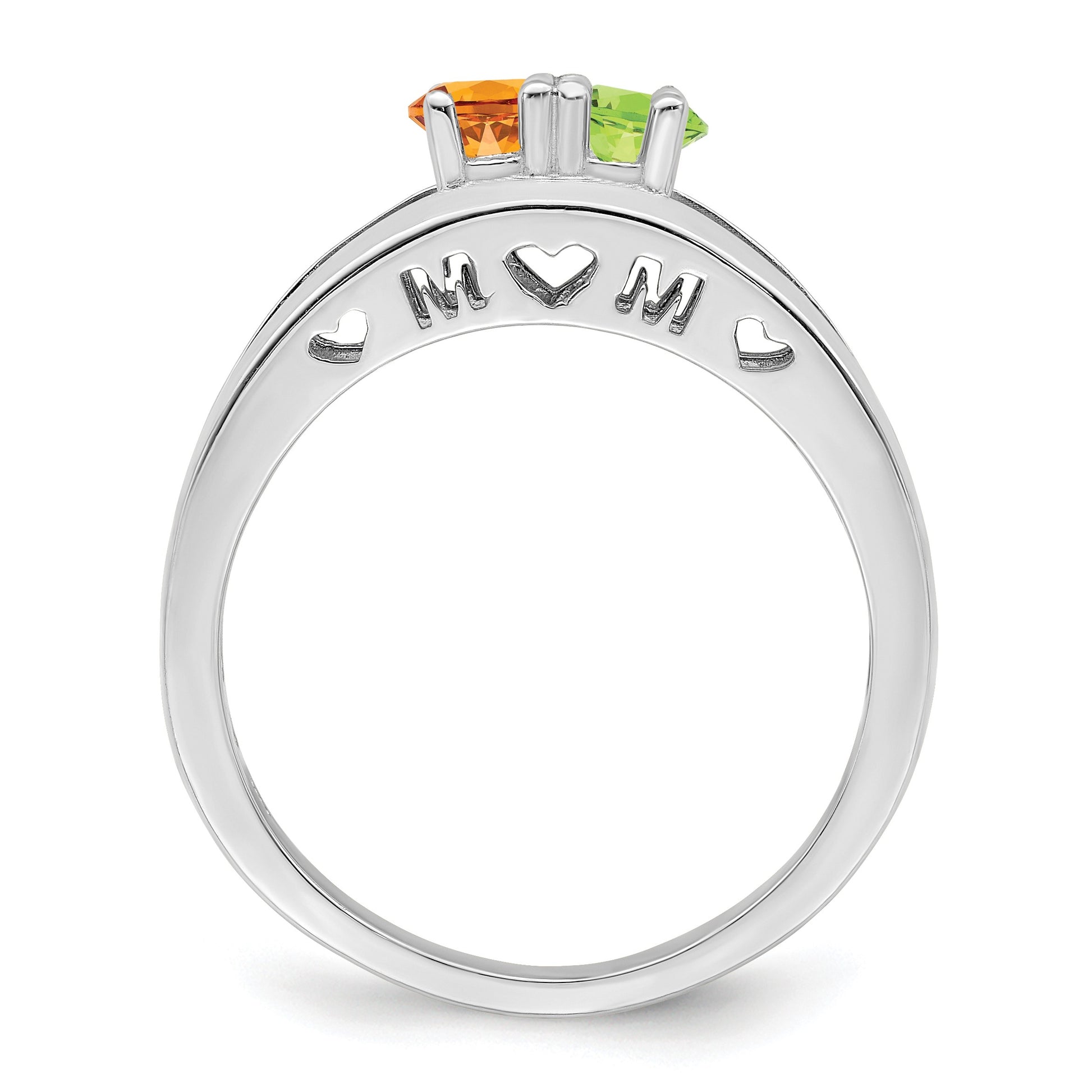 Sterling Silver Rhodium-plated Family Jewelry Mounting