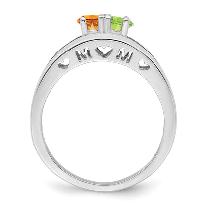 Sterling Silver Rhodium-plated Family Jewelry Mounting