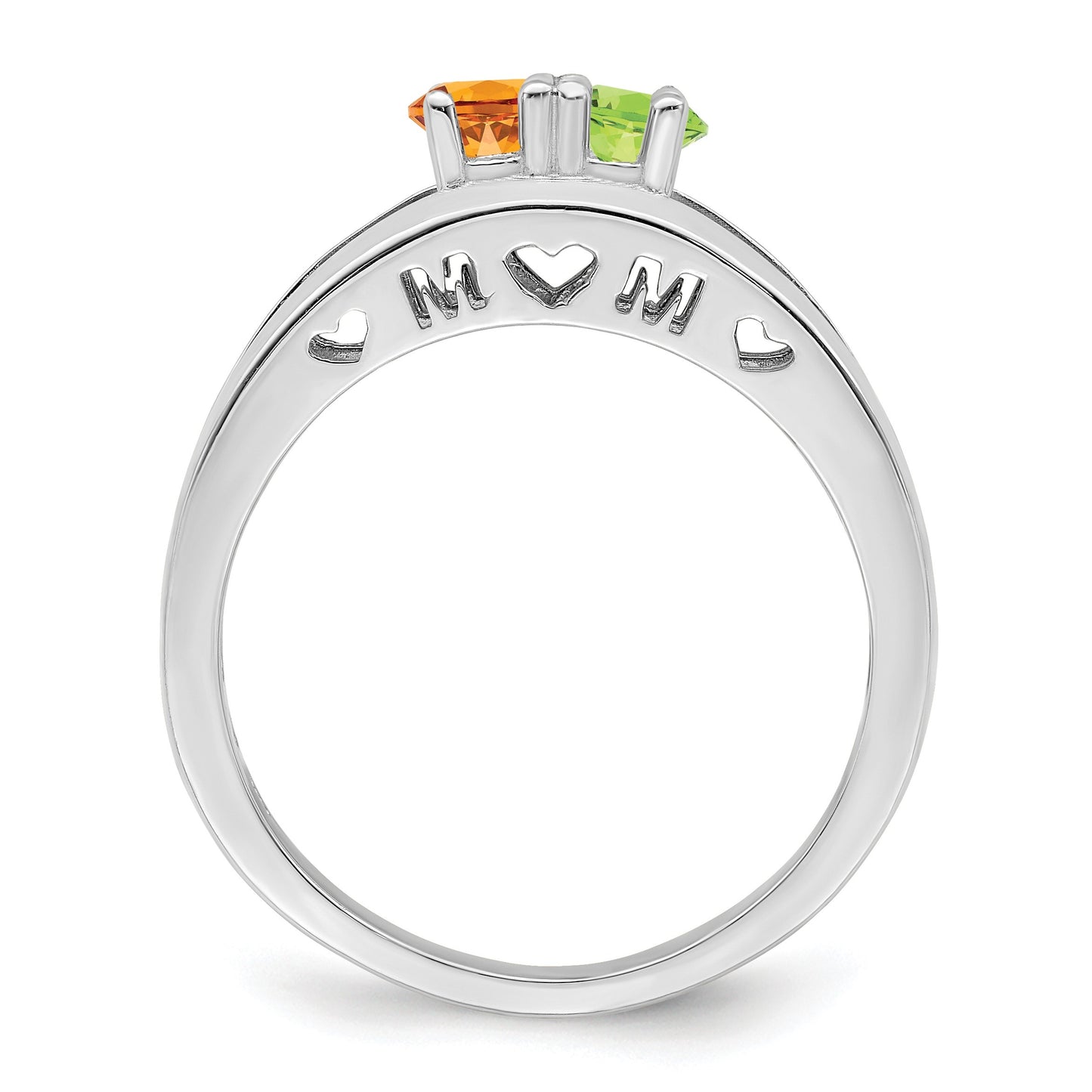 Sterling Silver Rhodium-plated Family Jewelry Mounting