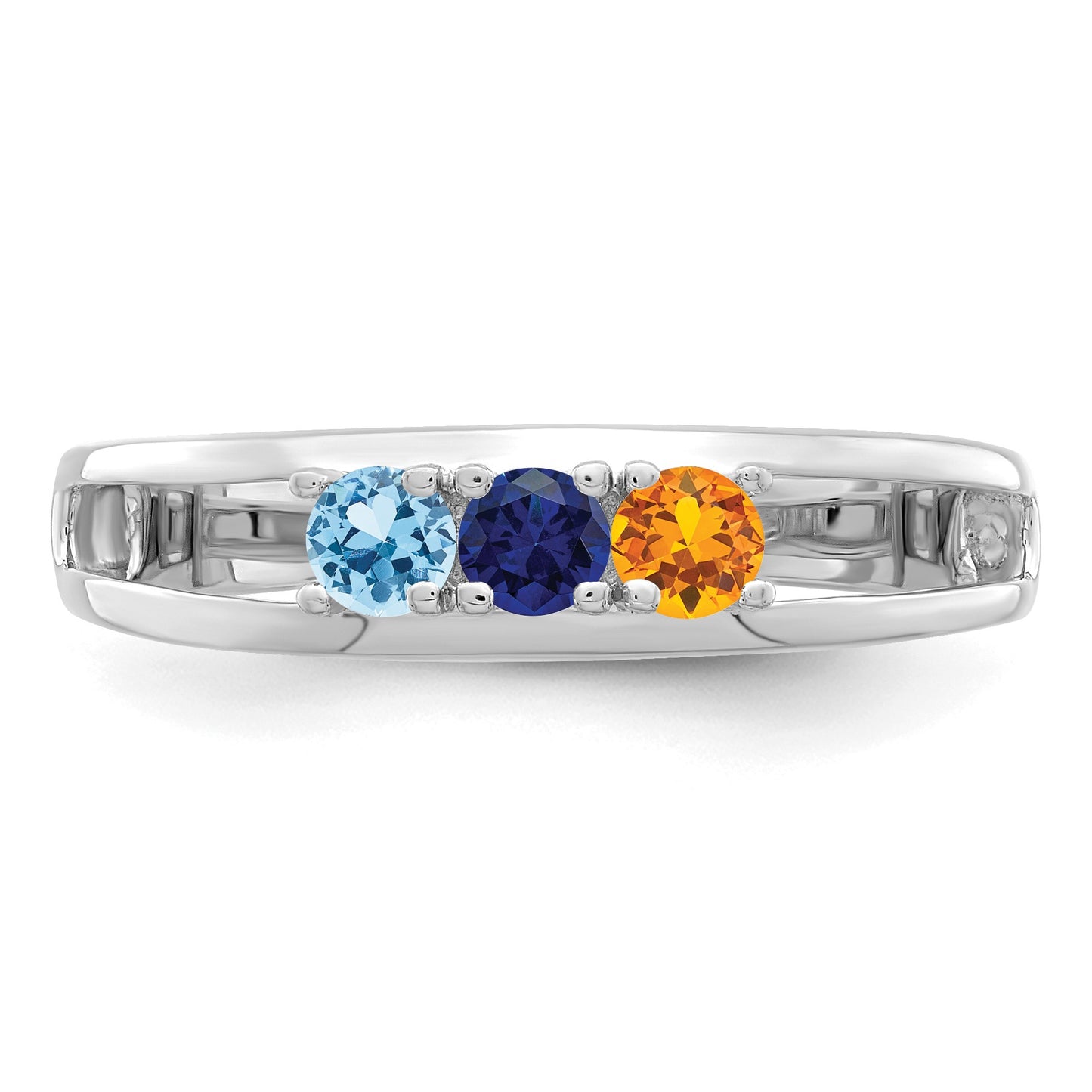 Sterling Silver Rhodium-plated Family Jewelry Mounting