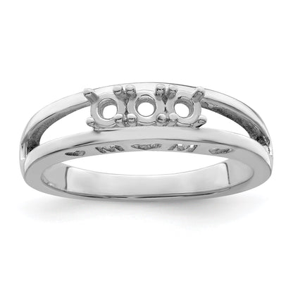 Sterling Silver Rhodium-plated Family Jewelry Mounting