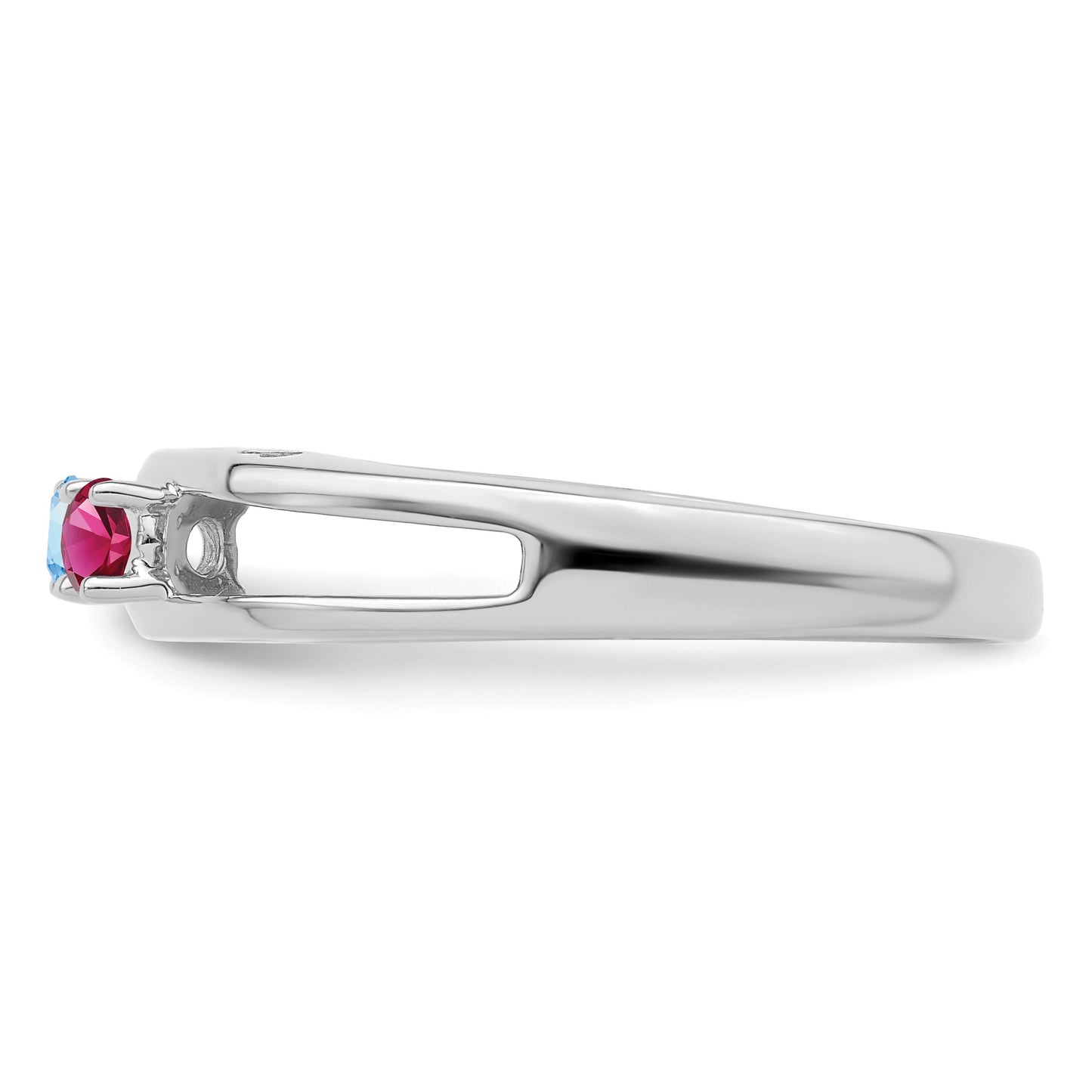 Sterling Silver Rhodium-plated Family Jewelry Mounting