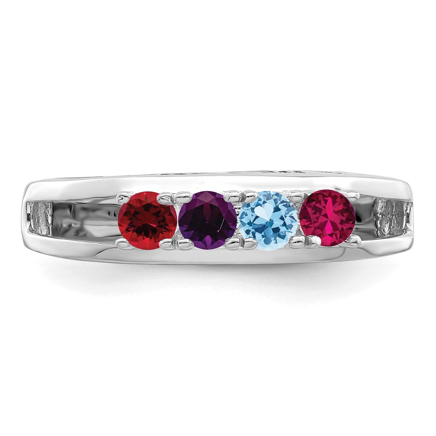 Sterling Silver Rhodium-plated Family Jewelry Mounting