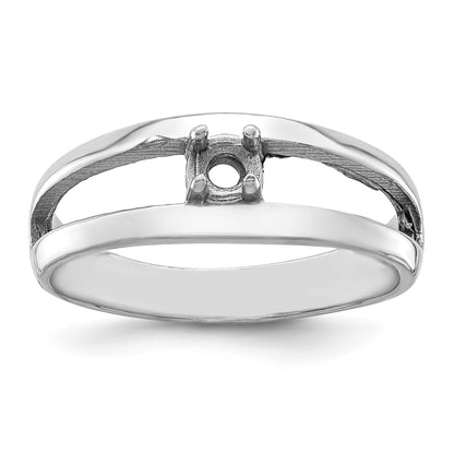Sterling Silver Rhodium-plated Family Jewelry Mounting