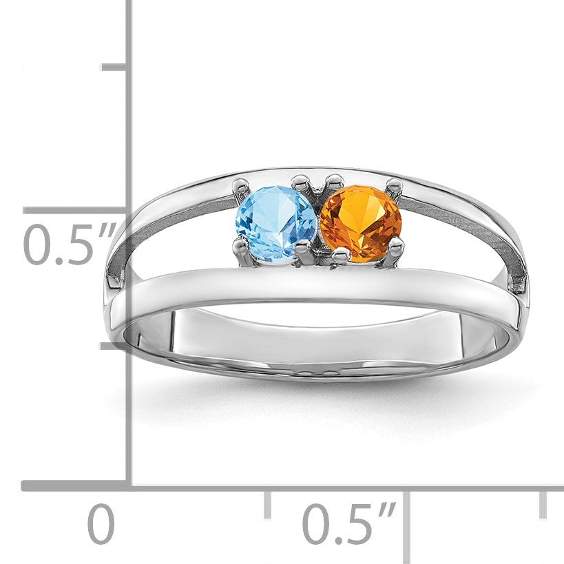 Sterling Silver Rhodium-plated Family Jewelry Mounting