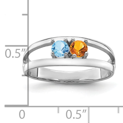 Sterling Silver Rhodium-plated Family Jewelry Mounting