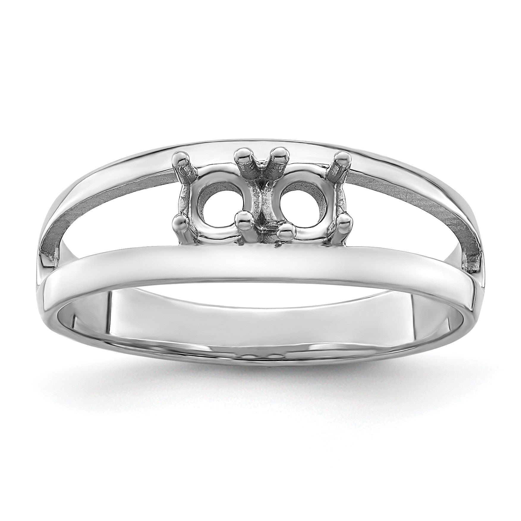 Sterling Silver Rhodium-plated Family Jewelry Mounting