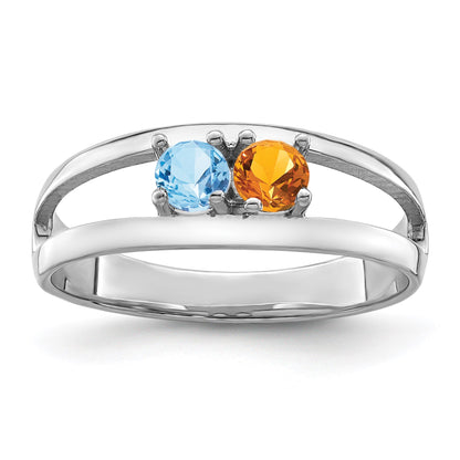 Sterling Silver Rhodium-plated Family Jewelry Mounting