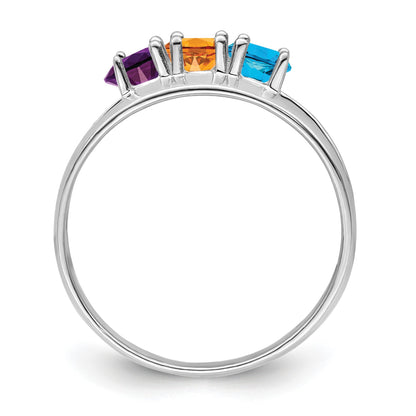 Sterling Silver Rhodium-plated Family Jewelry Mounting