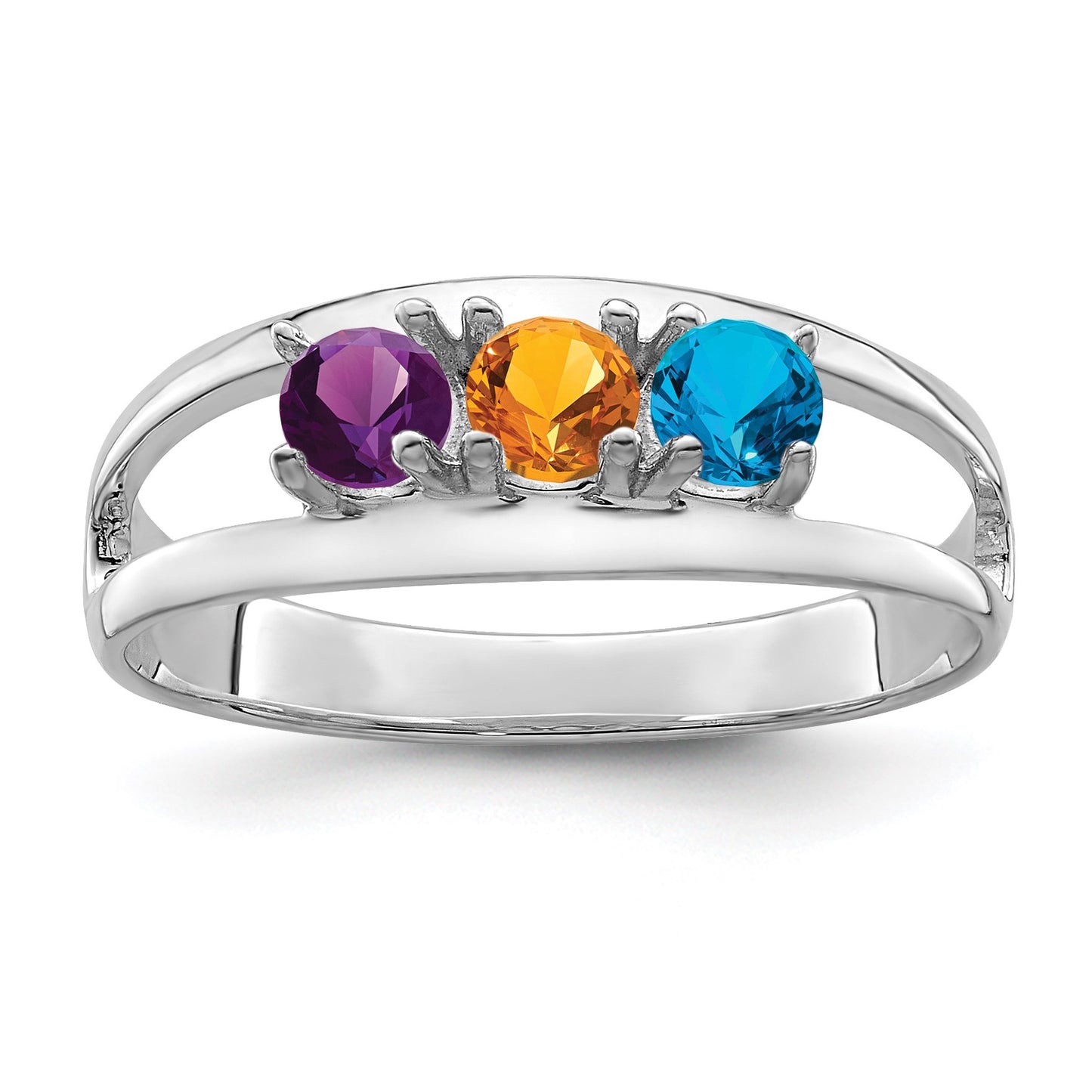 Sterling Silver Rhodium-plated Family Jewelry Mounting