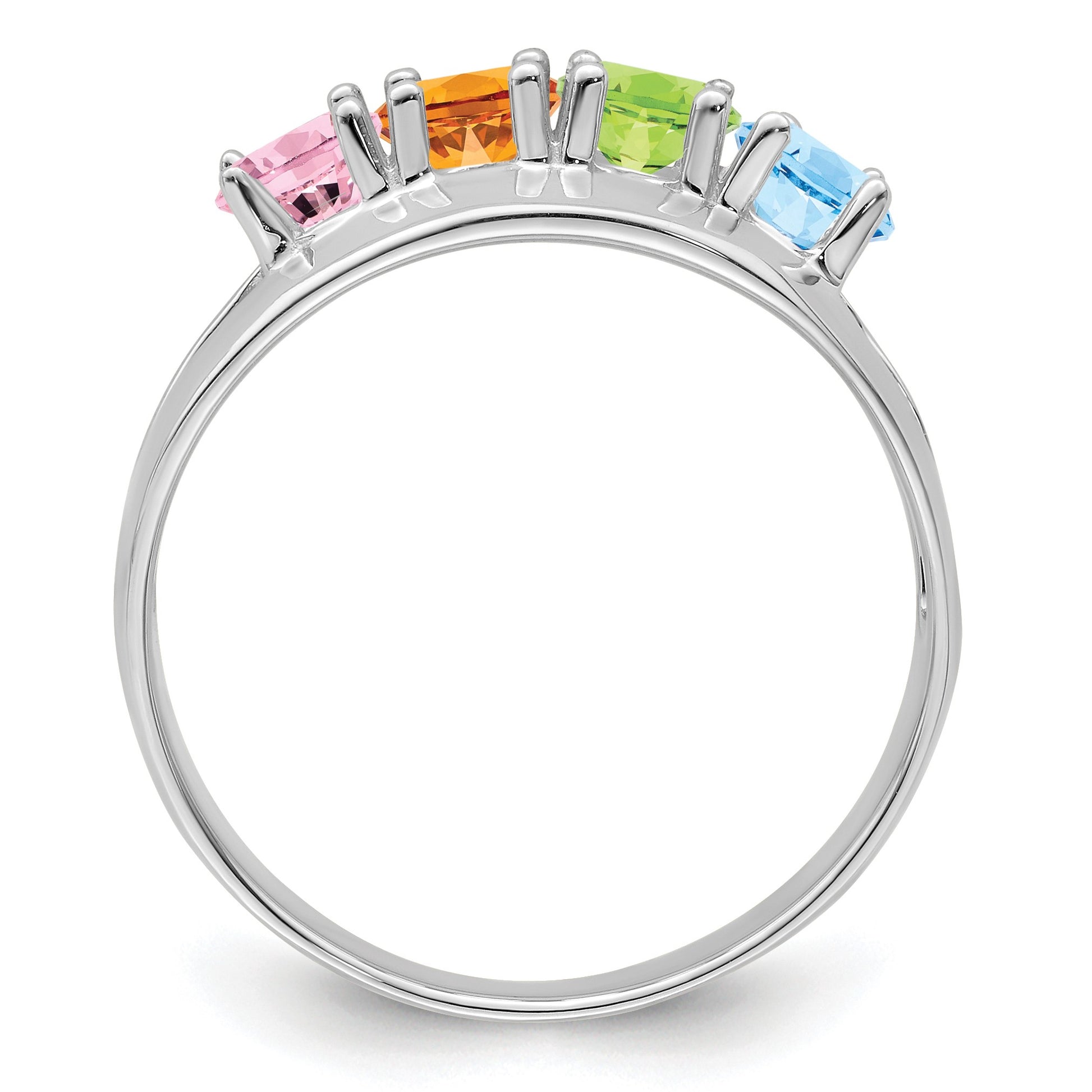 Sterling Silver Rhodium-plated Family Jewelry Mounting