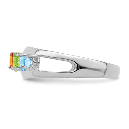 Sterling Silver Rhodium-plated Family Jewelry Mounting