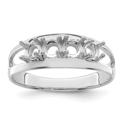 Sterling Silver Rhodium-plated Family Jewelry Mounting