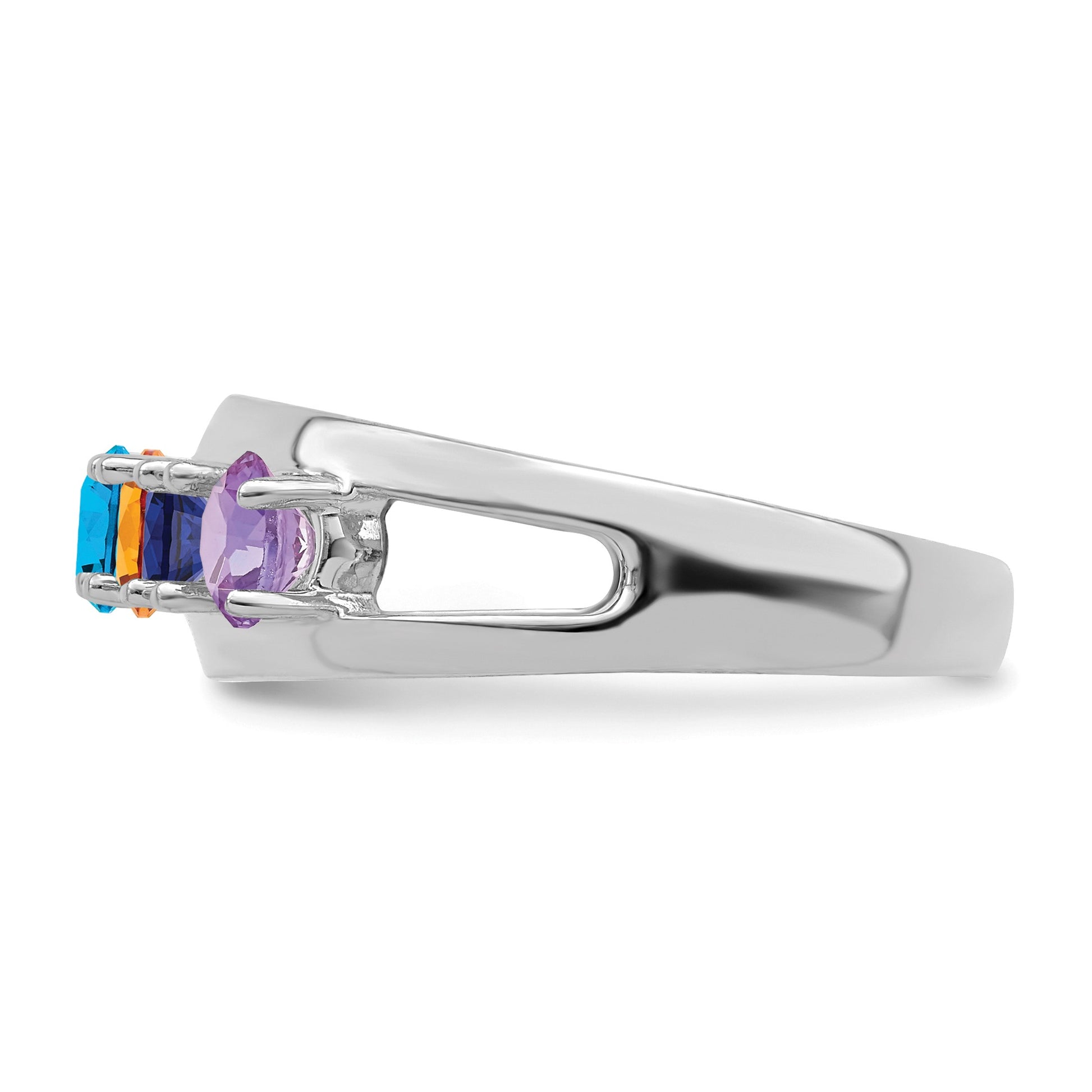 Sterling Silver Rhodium-plated Family Jewelry Mounting