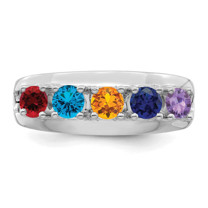 Sterling Silver Rhodium-plated Family Jewelry Mounting