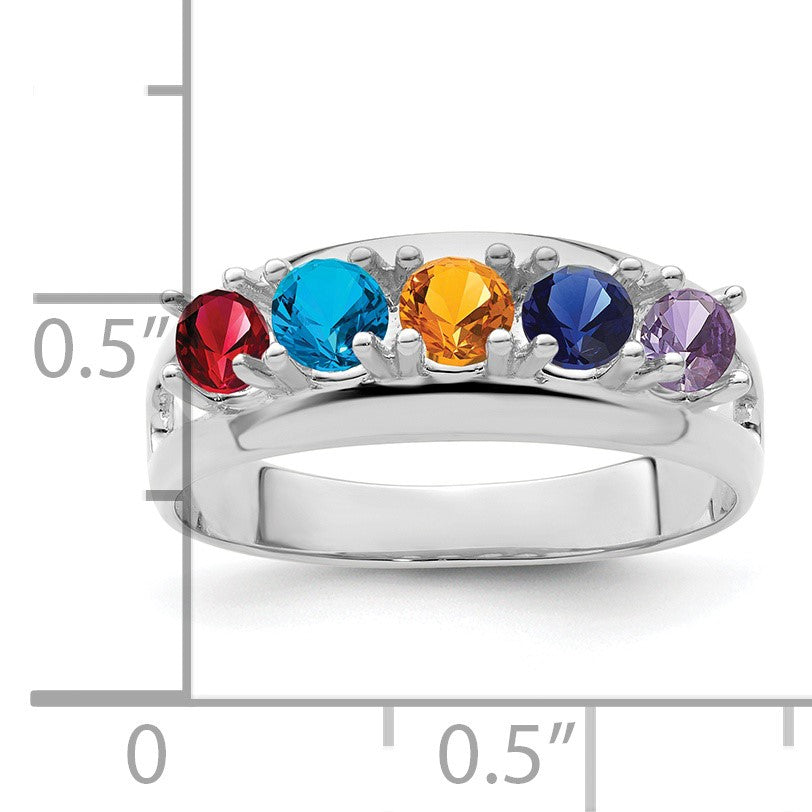 Sterling Silver Rhodium-plated Family Jewelry Mounting