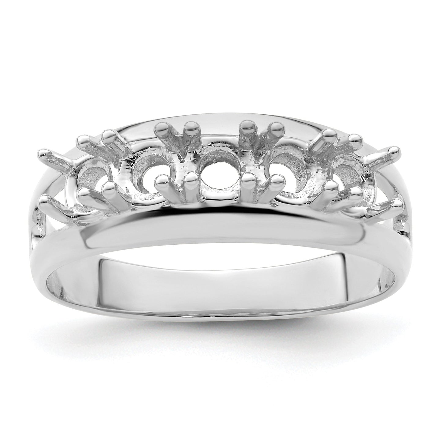 Sterling Silver Rhodium-plated Family Jewelry Mounting