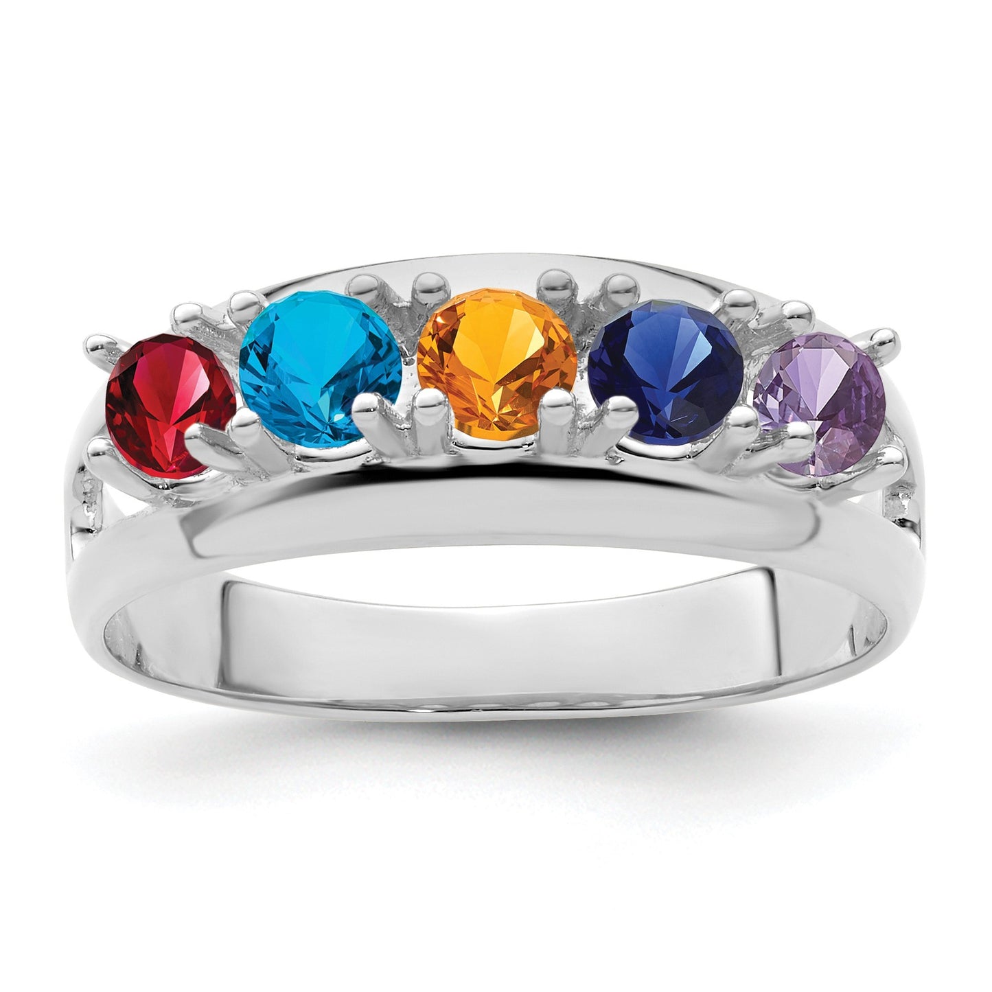 Sterling Silver Rhodium-plated Family Jewelry Mounting